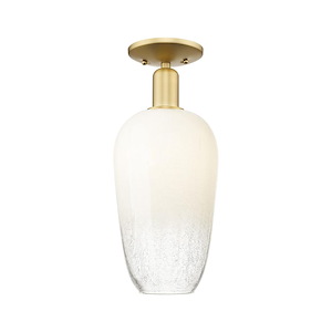 Brookhaven Flute - 1 Light Semi-Flush Mount-16.5 Inch Tall and 7 Inch Wide - 1373958