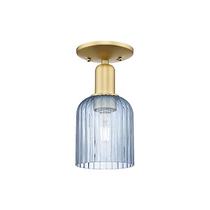Bridal Veil - 1 Light Semi-Flush Mount-10.5 Inch Tall and 5 Inch Wide - 1374182