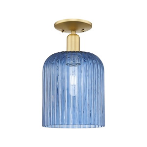 Bridal Veil - 1 Light Semi-Flush Mount-14 Inch Tall and 8 Inch Wide - 1373972