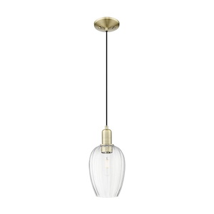 Preston - 1 Light Cord Hung Mini Pendant-12.5 Inch Tall and 6.25 Inch Wide - 1374002