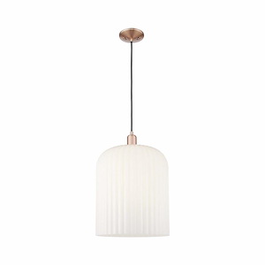 Bridal Veil - 1 Light Cord Hung Mini Pendant-18.38 Inch Tall and 12 Inch Wide - 1375772