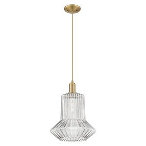 Springwater - 1 Light Cord Hung Mini Pendant-15.83 Inch Tall and 12 Inch Wide - 1387894