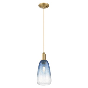 Brookhaven Almond - 1 Light Cord Hung Mini Pendant-13.83 Inch Tall and 6 Inch Wide - 1427023
