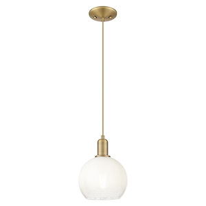 Brookhaven Globe - 1 Light Cord Hung Mini Pendant-11.83 Inch Tall and 8 Inch Wide - 1427061