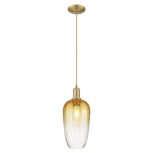 Brookhaven Flute - 1 Light Cord Hung Mini Pendant-15.83 Inch Tall and 7 Inch Wide - 1427044
