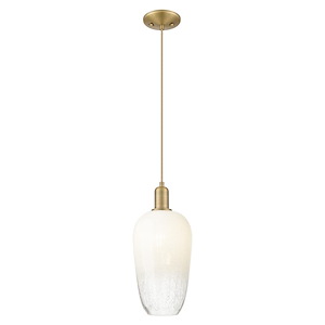 Brookhaven Flute - 1 Light Cord Hung Mini Pendant-15.83 Inch Tall and 7 Inch Wide - 1427194