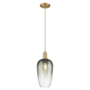 Brookhaven Flute - 1 Light Cord Hung Mini Pendant-15.83 Inch Tall and 7 Inch Wide - 1427062
