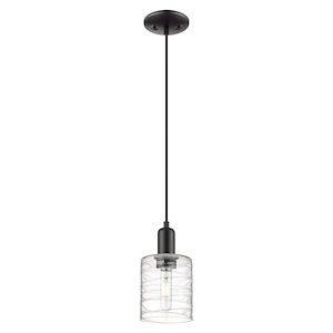 Cobbleskill - 1 Light Cord Hung Mini Pendant-9.83 Inch Tall and 5 Inch Wide - 1387945