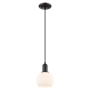 Athens - 1 Light Cord Hung Mini Pendant-8.7 Inch Tall and 5.88 Inch Wide - 1387914