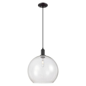 Athens - 1 Light Cord Hung Mini Pendant-17.45 Inch Tall and 13.75 Inch Wide - 1387891