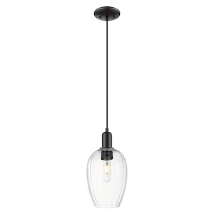 Preston - 1 Light Cord Hung Mini Pendant-6.25 Inch Wide and 12.5 Inch Tall - 1372705