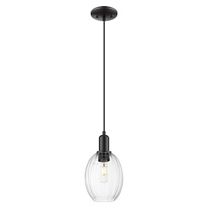 Preston - 1 Light Cord Hung Mini Pendant-6.25 Inch Wide and 11.5 Inch Tall - 1372707
