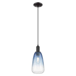 Brookhaven Almond - 1 Light Cord Hung Mini Pendant-13.83 Inch Tall and 6 Inch Wide - 1427114