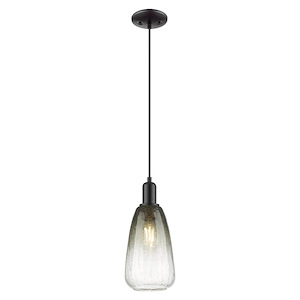 Brookhaven Almond - 1 Light Cord Hung Mini Pendant-13.83 Inch Tall and 6 Inch Wide - 1428186