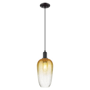 Brookhaven Flute - 1 Light Cord Hung Mini Pendant-15.83 Inch Tall and 7 Inch Wide - 1427129