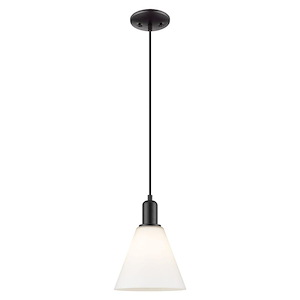 Berkshire Glass - 1 Light Cord Hung Mini Pendant-10.83 Inch Tall and 8 Inch Wide - 1387907