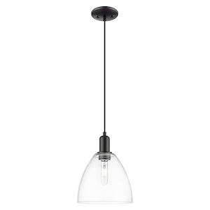 Bristol - 1 Light Cord Hung Mini Pendant-12.33 Inch Tall and 9 Inch Wide - 1387897