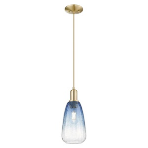 Brookhaven Almond - 1 Light Cord Hung Mini Pendant-13.83 Inch Tall and 6 Inch Wide - 1427144