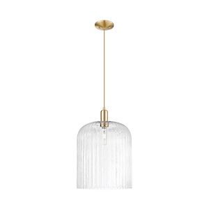 Bridal Veil - 1 Light Cord hung Mini Pendant-18.33 Inch Tall and 12 Inch Wide - 1372714