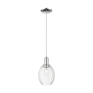 Preston - 1 Light Cord Hung Mini Pendant-11.5 Inch Tall and 6.25 Inch Wide - 1374099