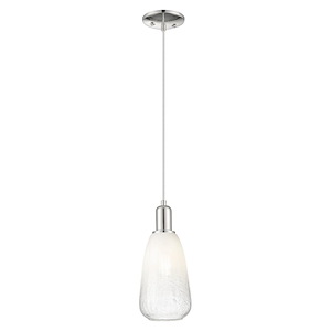 Brookhaven Almond - 1 Light Cord Hung Mini Pendant-13.83 Inch Tall and 6 Inch Wide - 1427067