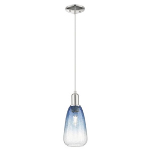 Brookhaven Almond - 1 Light Cord Hung Mini Pendant-13.83 Inch Tall and 6 Inch Wide - 1427134