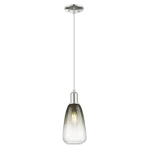 Brookhaven Almond - 1 Light Cord Hung Mini Pendant-13.83 Inch Tall and 6 Inch Wide - 1427135