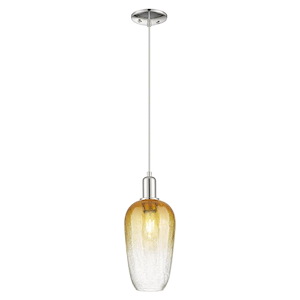 Brookhaven Flute - 1 Light Cord Hung Mini Pendant-15.83 Inch Tall and 7 Inch Wide - 1427097