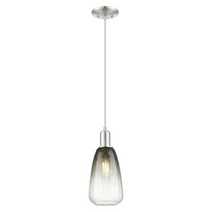 Brookhaven Almond - 1 Light Cord Hung Mini Pendant-13.83 Inch Tall and 6 Inch Wide - 1428193