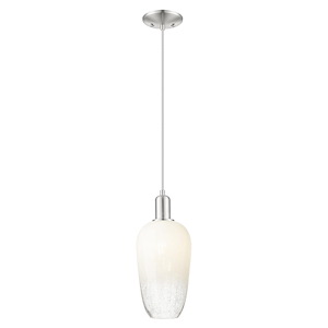 Brookhaven Flute - 1 Light Cord Hung Mini Pendant-15.83 Inch Tall and 7 Inch Wide - 1427226