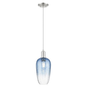 Brookhaven Flute - 1 Light Cord Hung Mini Pendant-15.83 Inch Tall and 7 Inch Wide - 1427123