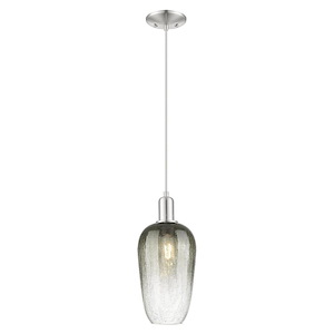 Brookhaven Flute - 1 Light Cord Hung Mini Pendant-15.83 Inch Tall and 7 Inch Wide - 1428195