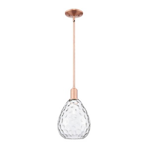 Waverly - 1 Light Stem Hung Mini Pendant-13 Inch Tall and 8 Inch Wide - 1388045