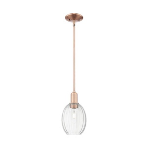 Preston - 1 Light Stem Hung Mini Pendant-11.38 Inch Tall and 6.25 Inch Wide - 1374049