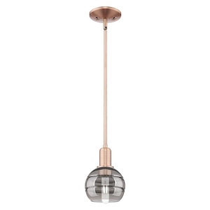 Rochester - 1 Light Stem Hung Mini Pendant-8.5 Inch Tall and 5.88 Inch Wide - 1387967