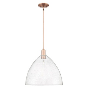 Bristol - 1 Light Stem Hung Mini Pendant-17.63 Inch Tall and 16 Inch Wide - 1387974