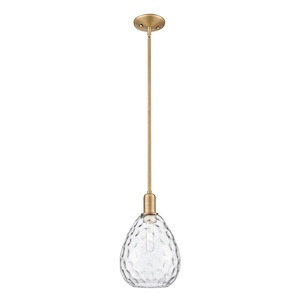 Waverly - 1 Light Stem Hung Mini Pendant-13 Inch Tall and 8 Inch Wide - 1388045