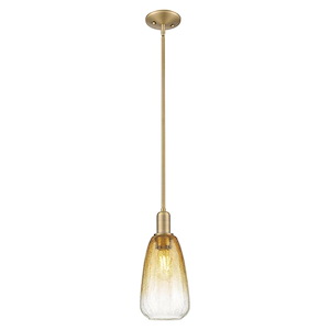 Brookhaven Almond - 1 Light Mini Pendant-13.63 Inch Tall and 6 Inch Wide - 1427235
