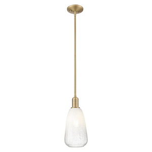 Brookhaven Almond - 1 Light Mini Pendant-13.63 Inch Tall and 6 Inch Wide - 1427167