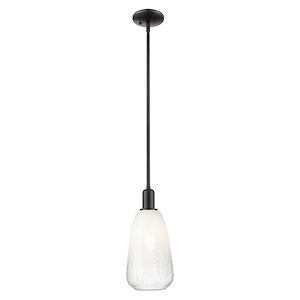 Brookhaven Almond - 1 Light Mini Pendant-13.63 Inch Tall and 6 Inch Wide - 1427158