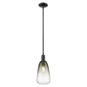 Brookhaven Almond - 1 Light Mini Pendant-13.63 Inch Tall and 6 Inch Wide - 1427293
