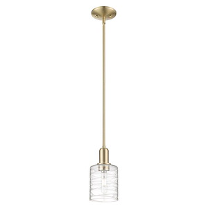 Cobbleskill - 1 Light Stem Hung Mini Pendant-9.63 Inch Tall and 5 Inch Wide - 1387939