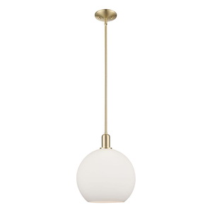 Athens - 1 Light Stem Hung Mini Pendant-14.25 Inch Tall and 11.75 Inch Wide - 1387984