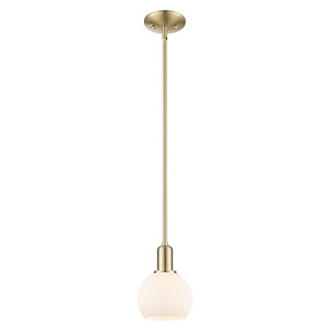 Athens - 1 Light Stem Hung Mini Pendant-8.5 Inch Tall and 5.88 Inch Wide - 1387940