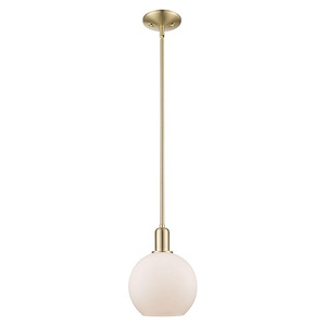 Athens - 1 Light Stem Hung Mini Pendant-10.63 Inch Tall and 8 Inch Wide - 1387936