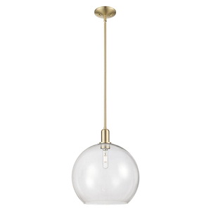 Athens - 1 Light Stem Hung Mini Pendant-17.25 Inch Tall and 13.75 Inch Wide - 1387969