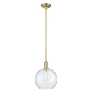 Athens - 1 Light Stem Hung Mini Pendant-12.63 Inch Tall and 10 Inch Wide - 1387978
