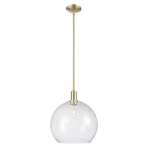 Athens - 1 Light Stem Hung Mini Pendant-17.25 Inch Tall and 13.75 Inch Wide - 1387969