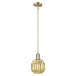 Preston - 1 Light Stem Hung Mini-Pendant-7 Inch Wide and 10.63 Inch Tall - 1372725