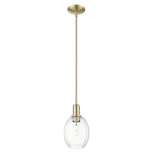 Preston - 1 Light Stem Hung Mini-Pendant-6.25 Inch Wide and 11.38 Inch Tall - 1372726